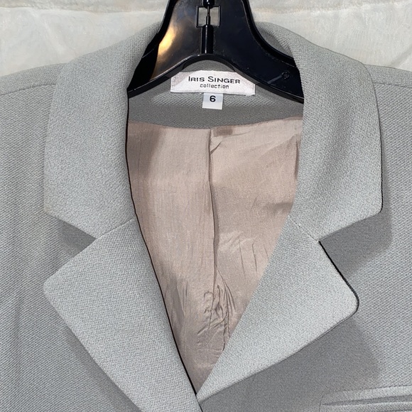 IRIS SINGER 6-BUTTON BLAZER MINT GREEN SKIRT SUIT SZ 6 JKT/SZ 8 SKIRT - Picture 9 of 16